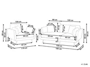 Sofa Set 4-Sitzer BOLGA Stoff Grün_1076280