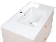 Wandmontierter Waschbeckenunterschrank mit Waschbecken TARUMIR 80 cm Beige_1125498