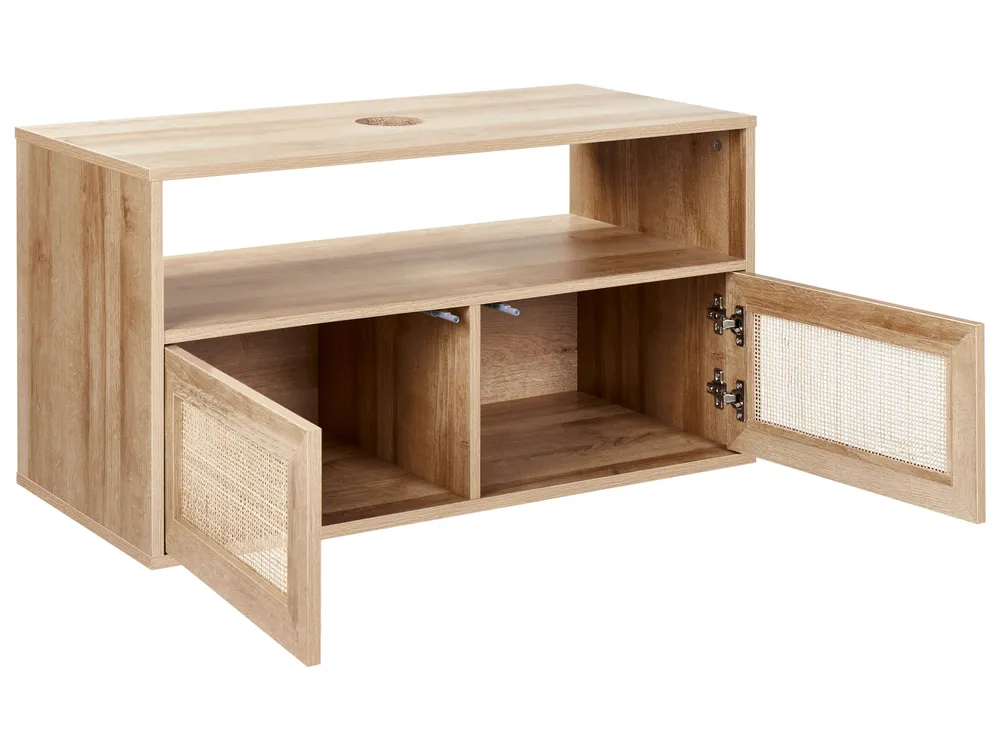 Wandmontierter Waschbeckenunterschrank ROSELL 86 cm Hellbraun_952954