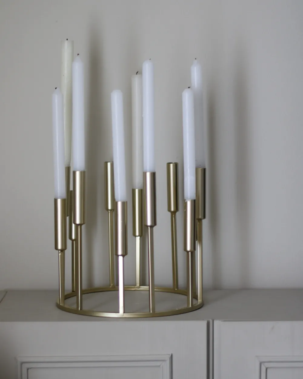 Kerzenständer TRAFARIA 26 cm Metall Gold_981818