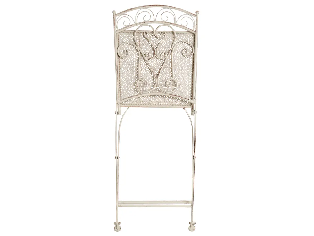 Bistro Set Folding JUINA Metal Light Beige_1002420