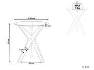 Side Table VALLEY Tempered Glass Light Brown_868719