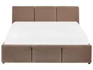 Bett mit Stauraum BOUSSE Bouclé Taupe 140 x 200 cm_980111