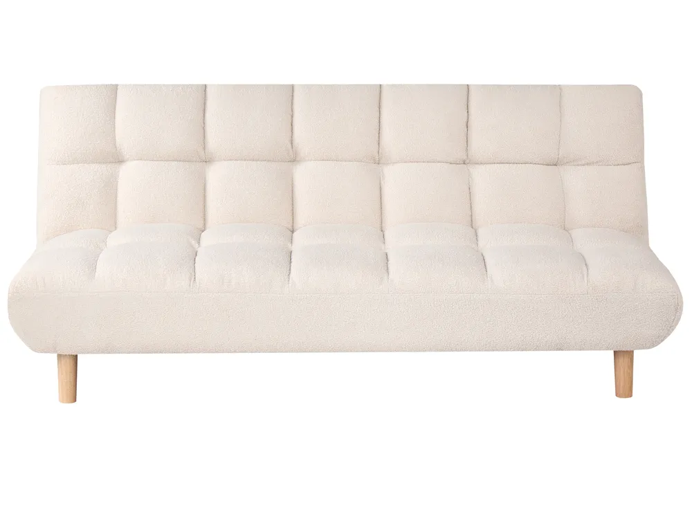 Schlafsofa 2-Sitzer RISOR Bouclé Cremeweiß_1053598
