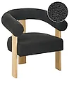 Sessel ILBRO Bouclé Schwarz / Hellbraun