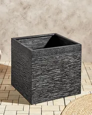 Blumenkübel PAROS 50 cm Schwarz_736629