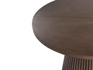 Extending Dining Table MOORE Dark Ash Wood 120/160 cm 120 cm_1059585