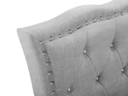 Bett mit Lattenrost Stoff METZ 90 x 200 cm Hellgrau_799450