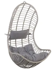 Hängesessel PINETO Polyrattan Grau_765038