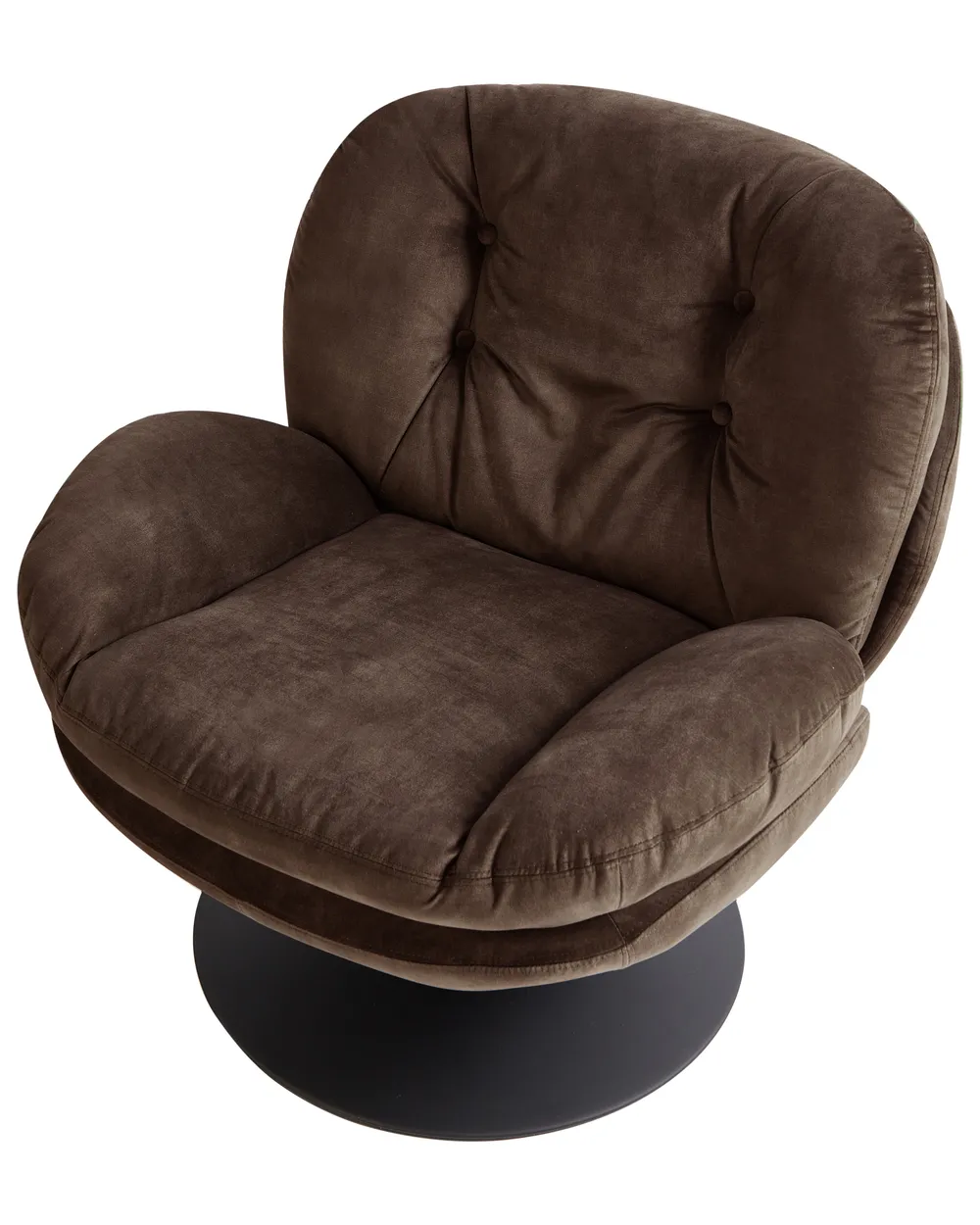 Drehsessel NOLVIK Samtstoff Dunkelbraun_1026672