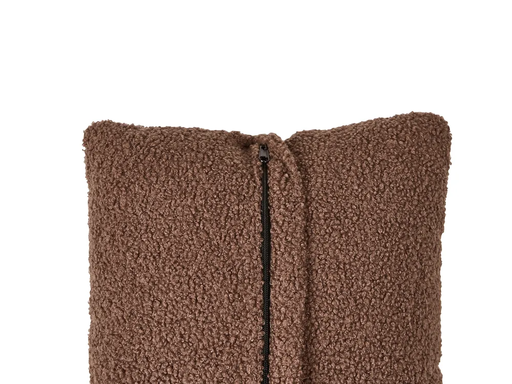 Corner Sofa 3 Seater FLAM Boucle Brown Left Hand_1034363