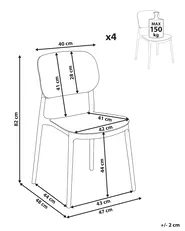 Set of 4 Garden Chairs TUPIZA Pink_1077448