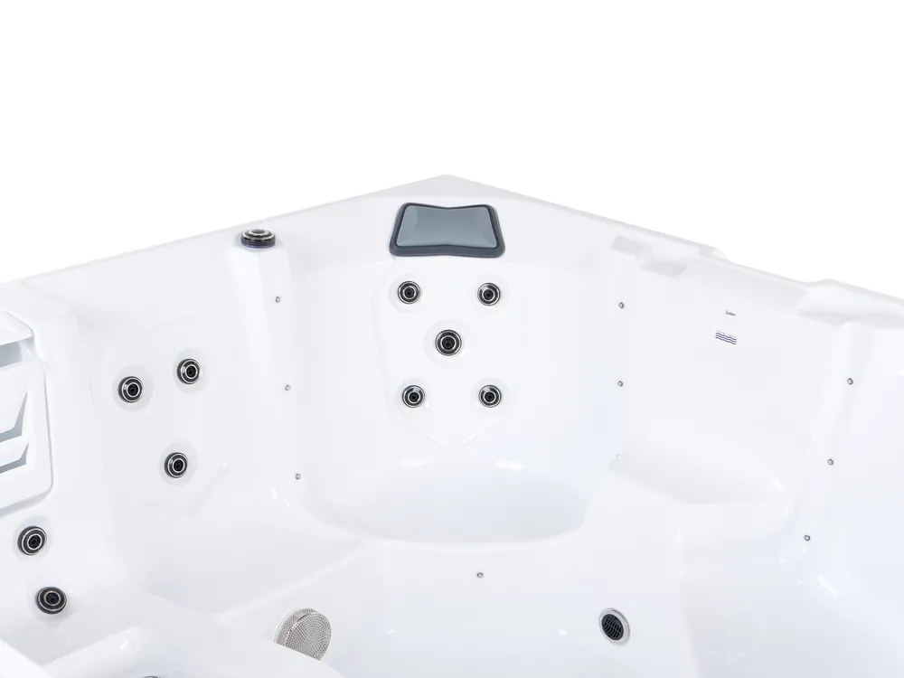 Outdoor Hot Tub with LED OZOGOCHE Grey_1081883