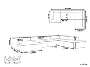 Modular Corner Sofa 5 Seater ARDAL Boucle Off-White Left Hand_908575