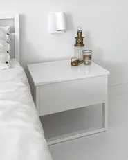 Nachttisch mit 1 Schublade GIULIA Kiefernholz Weiß_820568