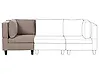 Eckmodul UNSTAD Stoff Braun