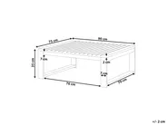 Outdoor Couchtisch TIMOR 90 cm 75 cm zertifiziertes Akazienholz Hellbraun_905779