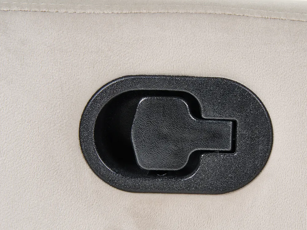 Sofa manuell verstellbar 2-Sitzer VERDAL mit Fußstütze Samtstoff Beige_1081131