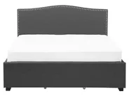 Postelja s predali MONTPELLIER Temno siva 160 x 200 cm LED_708648