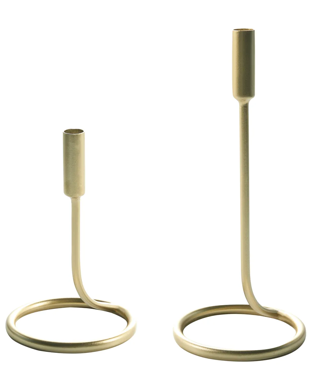Kerzenständer 2er Set BUNYU 19/28 cm Metall Gold