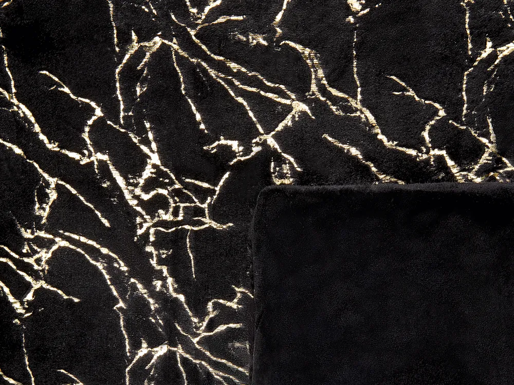 Kuscheldecke GODAVARI 130 x 180 cm Schwarz_820322