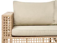 Garden Lounge Set with Table 4 Seater CALASETTA PE Rattan Beige Left Hand_999306