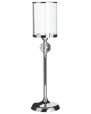 Kerzenständer COTUI 58 cm Glas Silber_747286