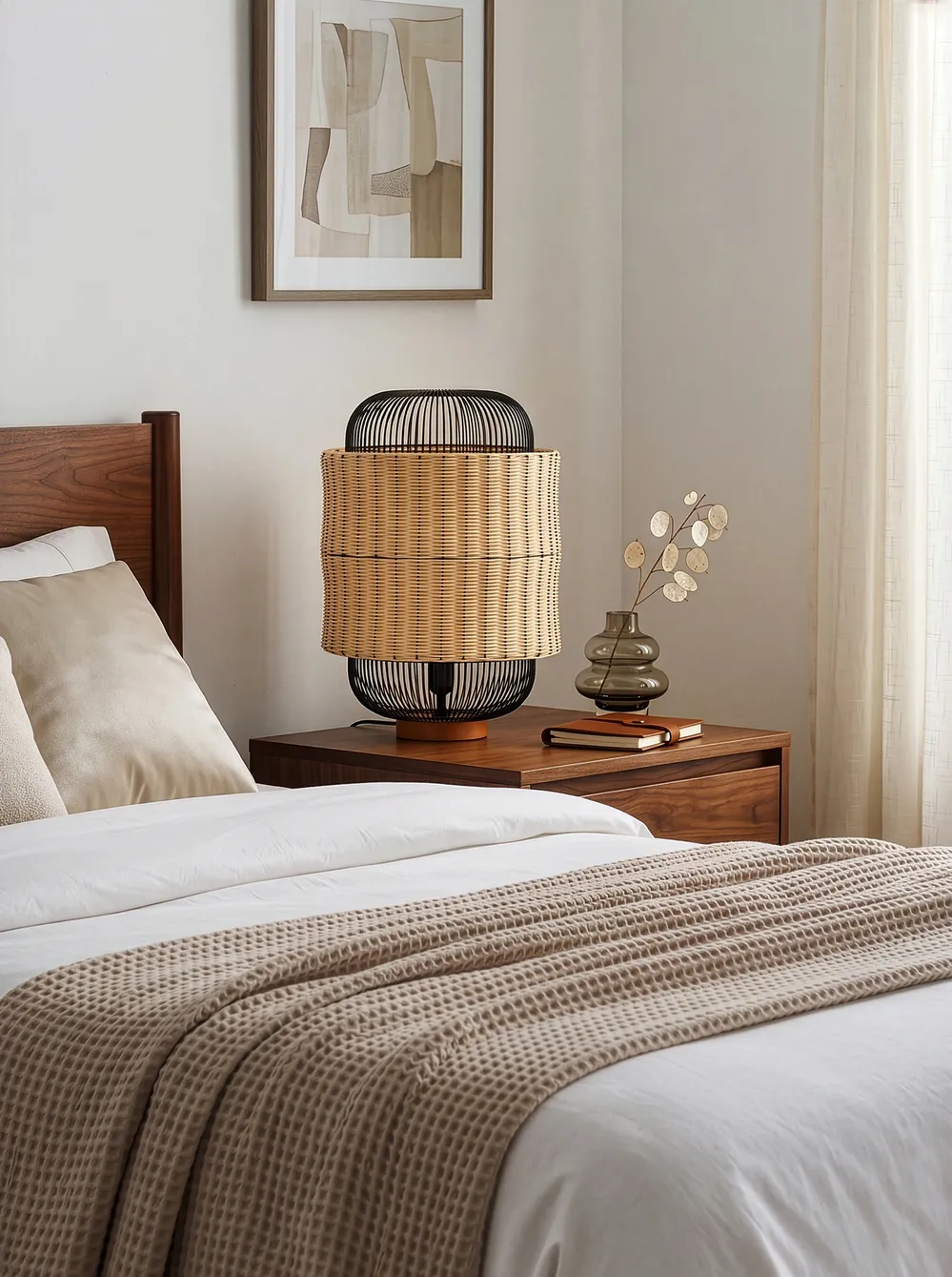 Tischlampe TANGANYIKA Rattan Naturfarben_914552