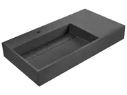 Hängewaschbecken CUSCO 90 x 48 cm Mineralguss Schwarz_981454