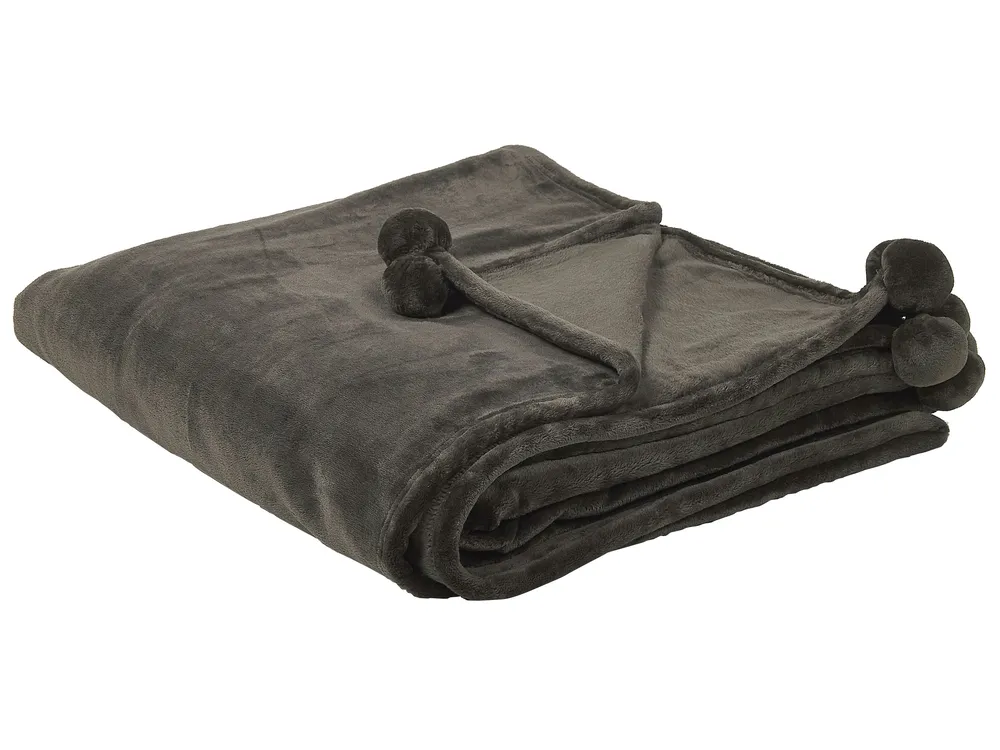 Kuscheldecke TERKE 200 x 220 cm Dunkelgrau