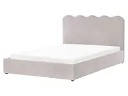 Krevet s prostorom za pohranu NANTERRE Oženjena žena Sivo-bež 160 x 200 cm_1019583