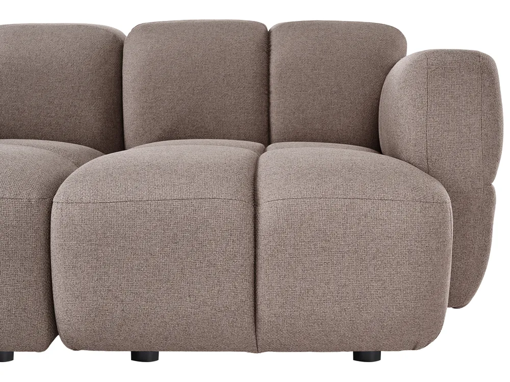 Modulsofa 2-Sitzer MAKSABERG Stoff Taupe_1136392