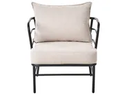 Gartensofa Set 5-Sitzer PONZONE Metall Hellbeige_1001145