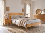 Bett mit Lattenrost Kiefernholz FLAVIGNAC 140 x 200 cm Hellbraun_1117337