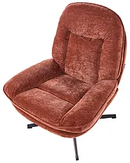 Fauteuil pivotant AREMARK Tissu chenille Marron doré_1158557
