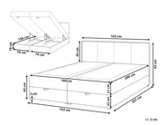 Boxspringbett mit Stauraum BARONET Stoff Cremeweiß 160 x 200 cm_1004509