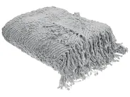 Kuscheldecke VELLA Baumwolle 220 x 240 cm Grau_939516