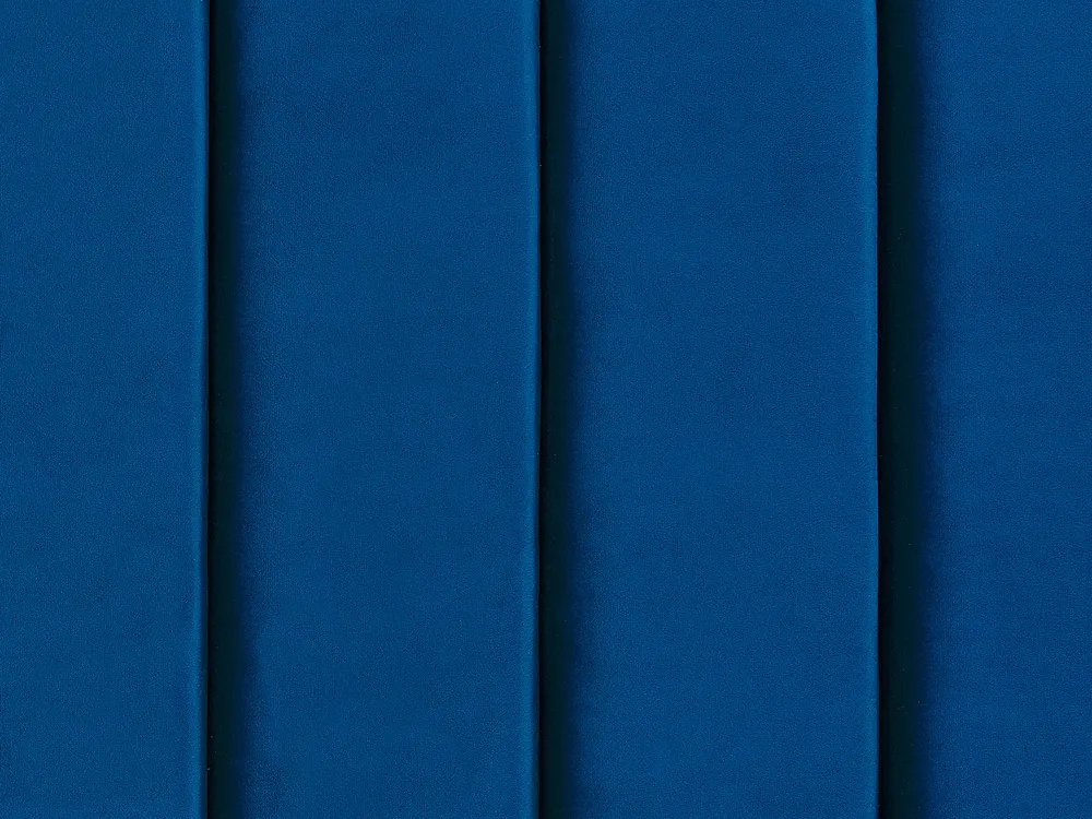Bett mit Stauraumbank NOYERS Samtstoff Marineblau 160 x 200 cm_834705