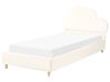 Kids Bed Cloud Velvet BELLEVUE 90 x 200 cm (EU Single) Light Beige