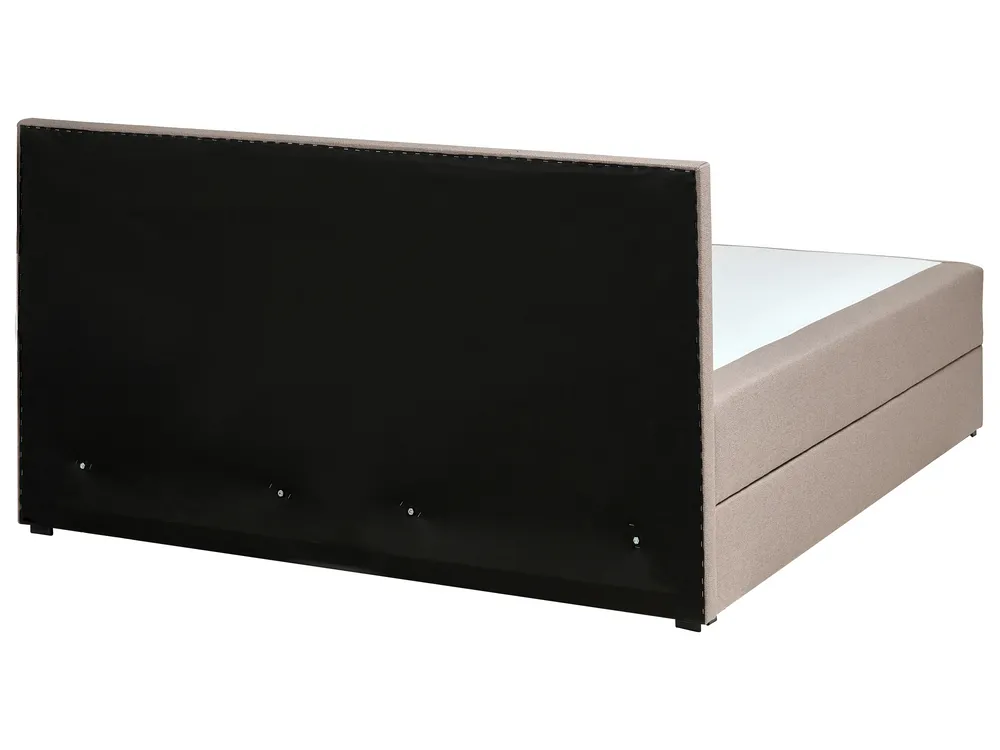 Kontinentalna postelja s prostorom za shranjevanje BARONET Blago Siva bež barva 160 x 200 cm_1004570