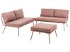 Hoekloungeset met tafel 4-zits CACCAMO Bruin