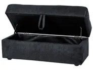 Schlafsofa 3-Sitzer FALSTER mit Stauraum Stoff Schwarz_878873