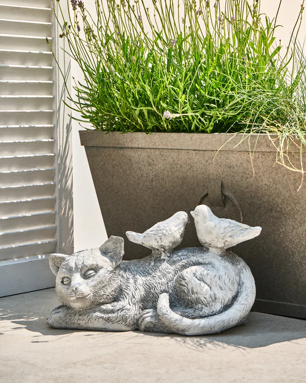 Gartenfigur KALELA Katze Grau