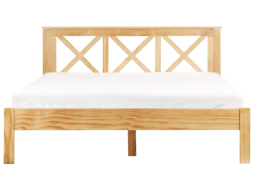 Bett mit Lattenrost Kiefernholz TANNAY 160 x 200 cm Hellbraun_930970