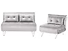 Sofa Set 3-Sitzer VESTFOLD Samtstoff Grau