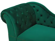 Linksseitige Chaiselongue NIMES Samtstoff Dunkelgrün_805952