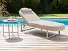 Sonnenliege mit Kissen RONCOLO Metall Beige