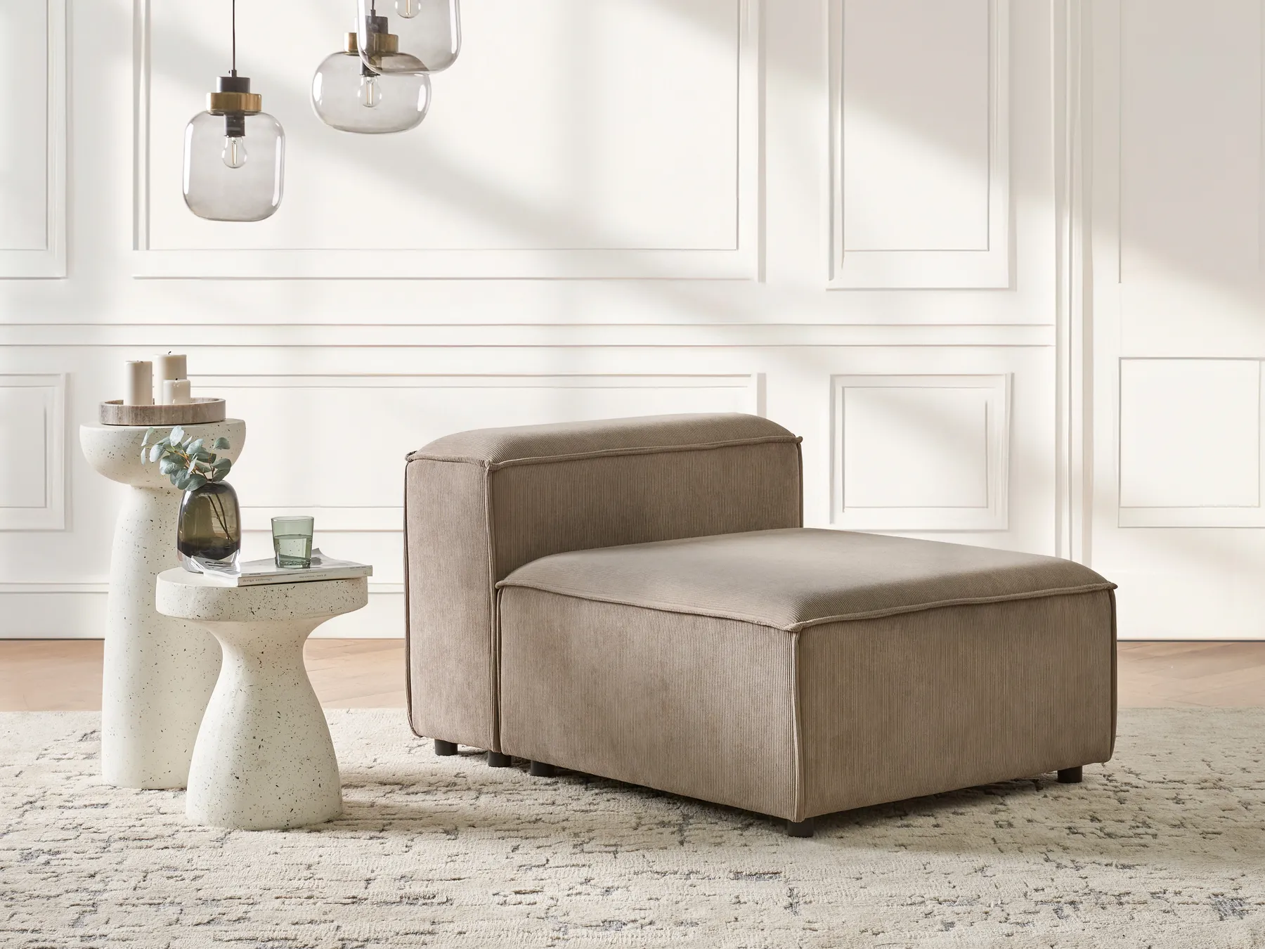 1-Seat Section ARDAL Corduroy Light Brown_940604