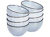 Schüssel 8er Set JUNIPER Steinzeug Hellblau 14 cm