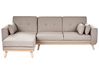 Eckschlafsofa 3-Sitzer KAARINA Stoff Beige rechtsseitig